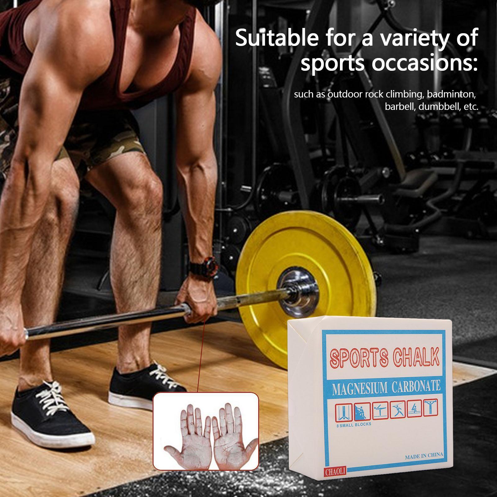 Gym Chalk Block Grip - 滑り止めジムチョークブロック汗に強いパウダーワークアウト用ハンドグリップジムアクセサリーグリップチョークボディービル体操用