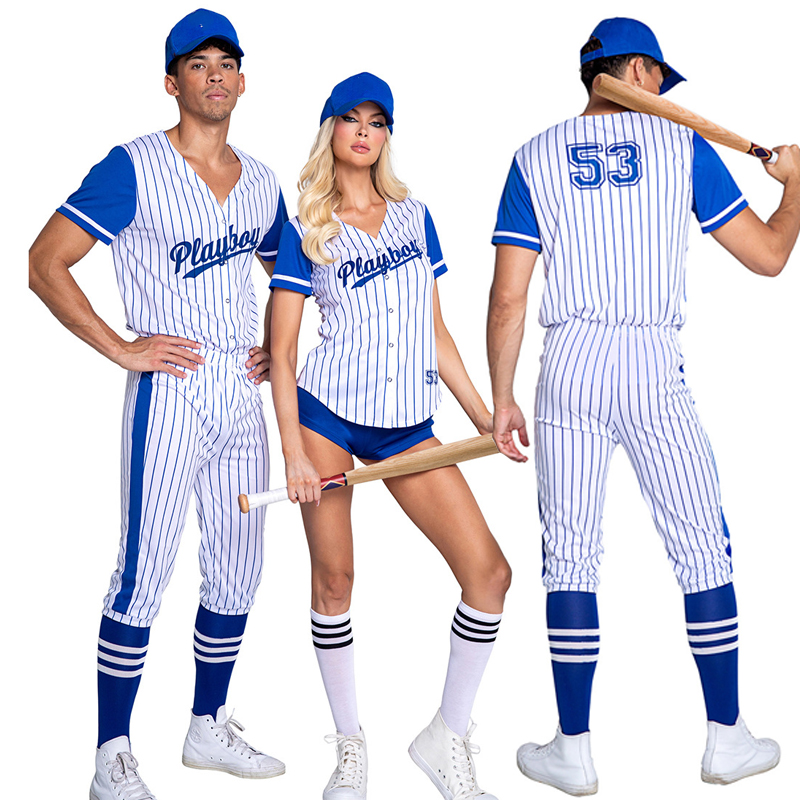 新しい大人のストライプスポーツ野球コスチュームセット男性女性 - Team Sports のレビューと価格