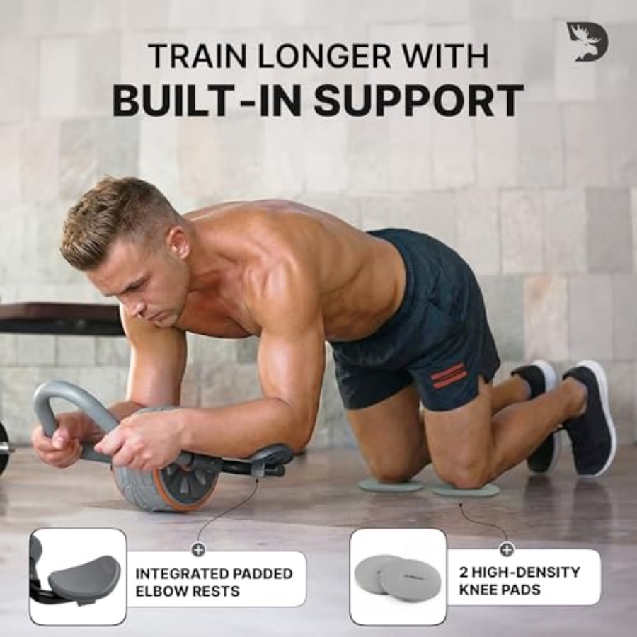 肘サポート付きアブローラーホイール、膝パッド2個付き - 家 - Ab Roller Wheel With Elbow Support のレビューと価格