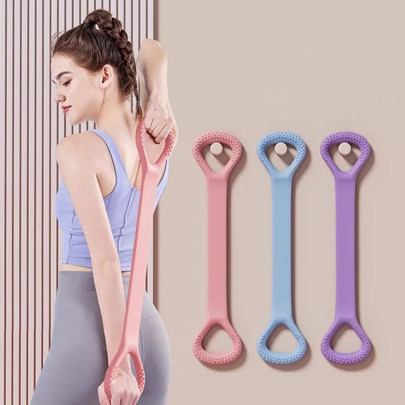 1/3 個 8 形状の抵抗バンド、背中と腕のトレーニング用ヨ - Pilates Bar Kit With Resistance Bands のレビューと価格