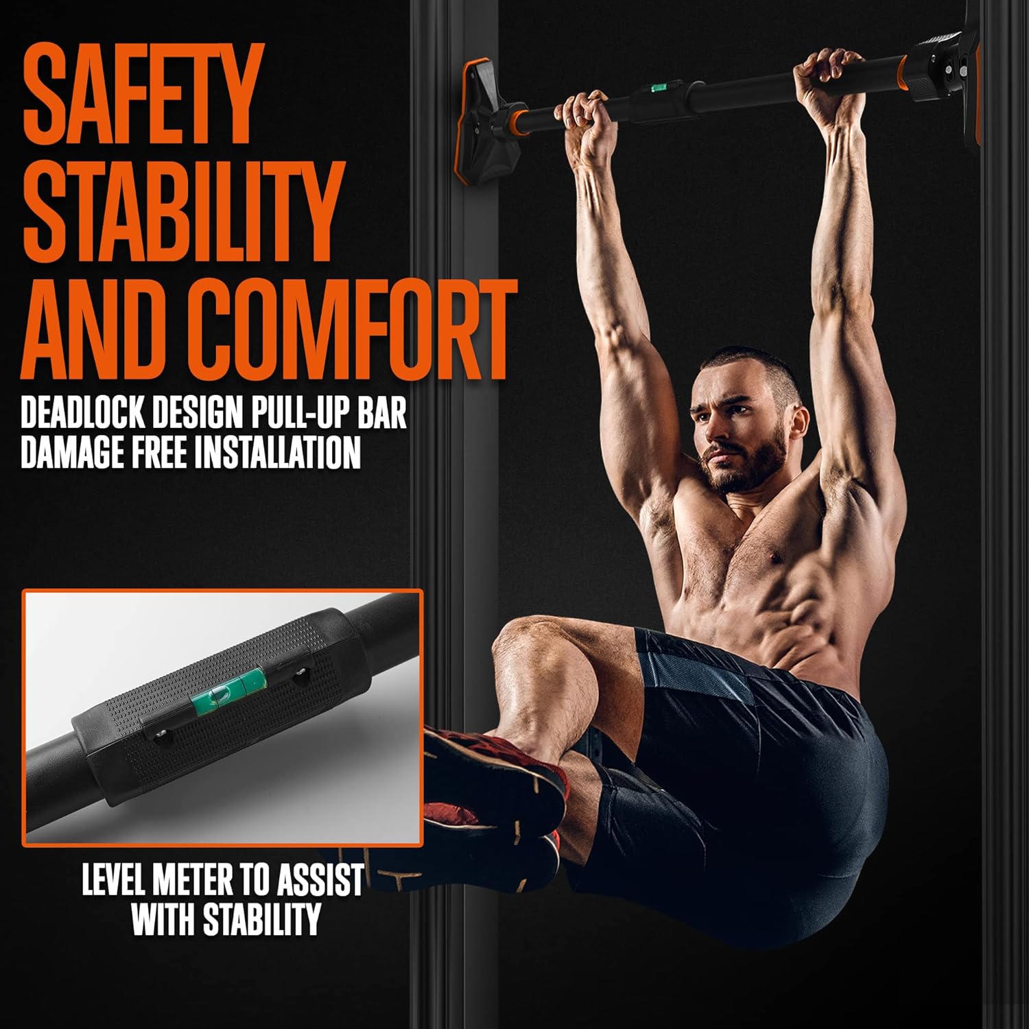ドア枠用プルアップバー/チンニングバー、ネジ不要、調整可能な - Door Pull Up Bar No Screw のレビューと価格